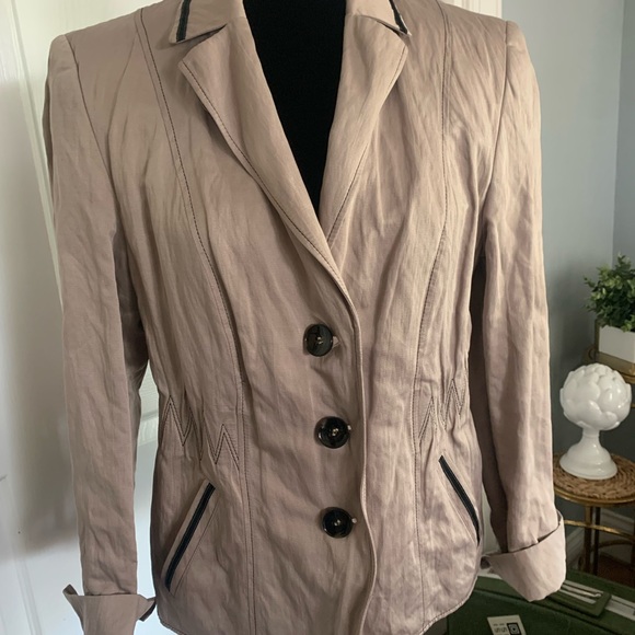 Vintage Blazer Women's Size 12 Tan Gerry Weber - Picture 2 of 10